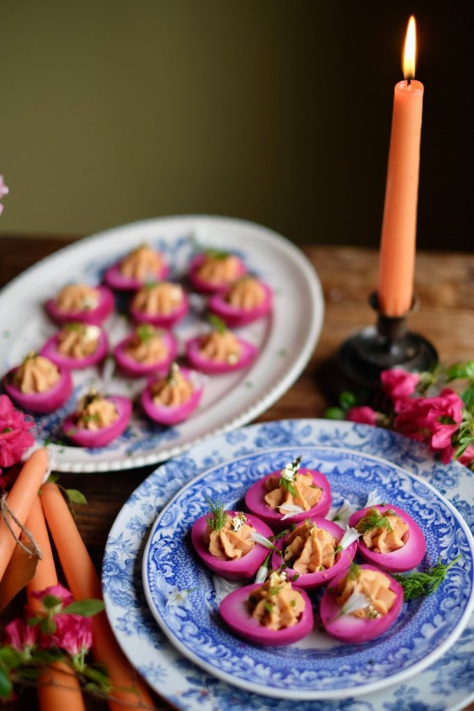 Beet Pickled Deviled Eggs