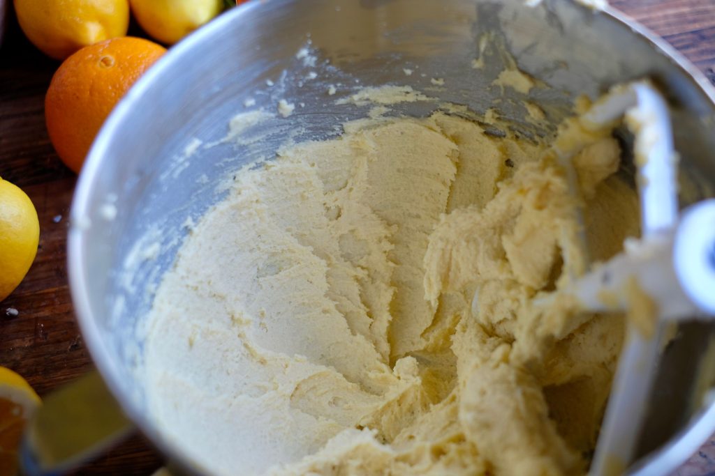 Creaming butter and sugar/almond paste