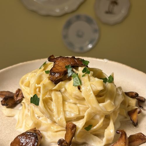 Mushroom Fettuccine Alfredo