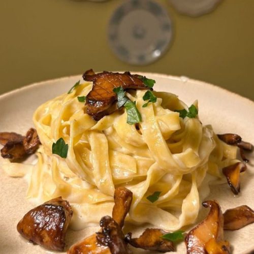 Mushroom Fettuccine Alfredo