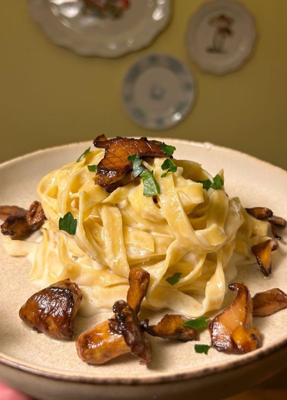 Mushroom Fettuccine Alfredo