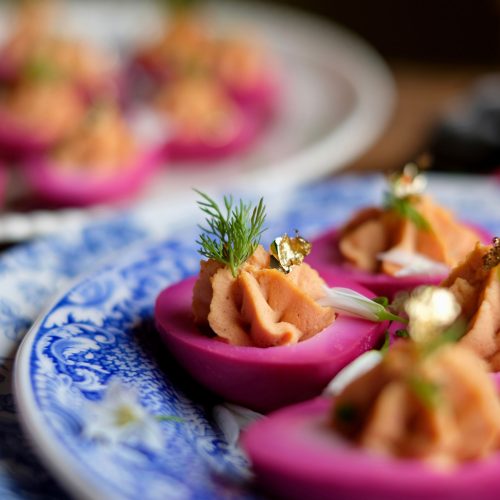 Beet Pickled Deviled Eggs