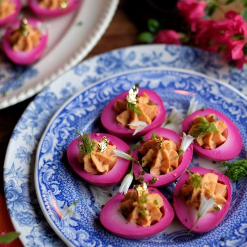 Beet Pickled Deviled Eggs